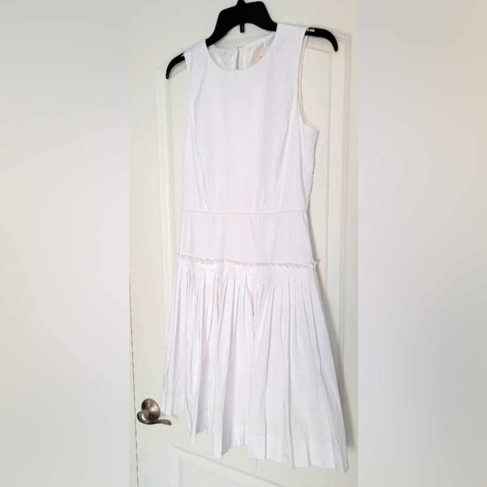 J. Crew White Sleeveless Midi Dress